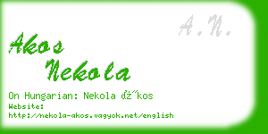 akos nekola business card